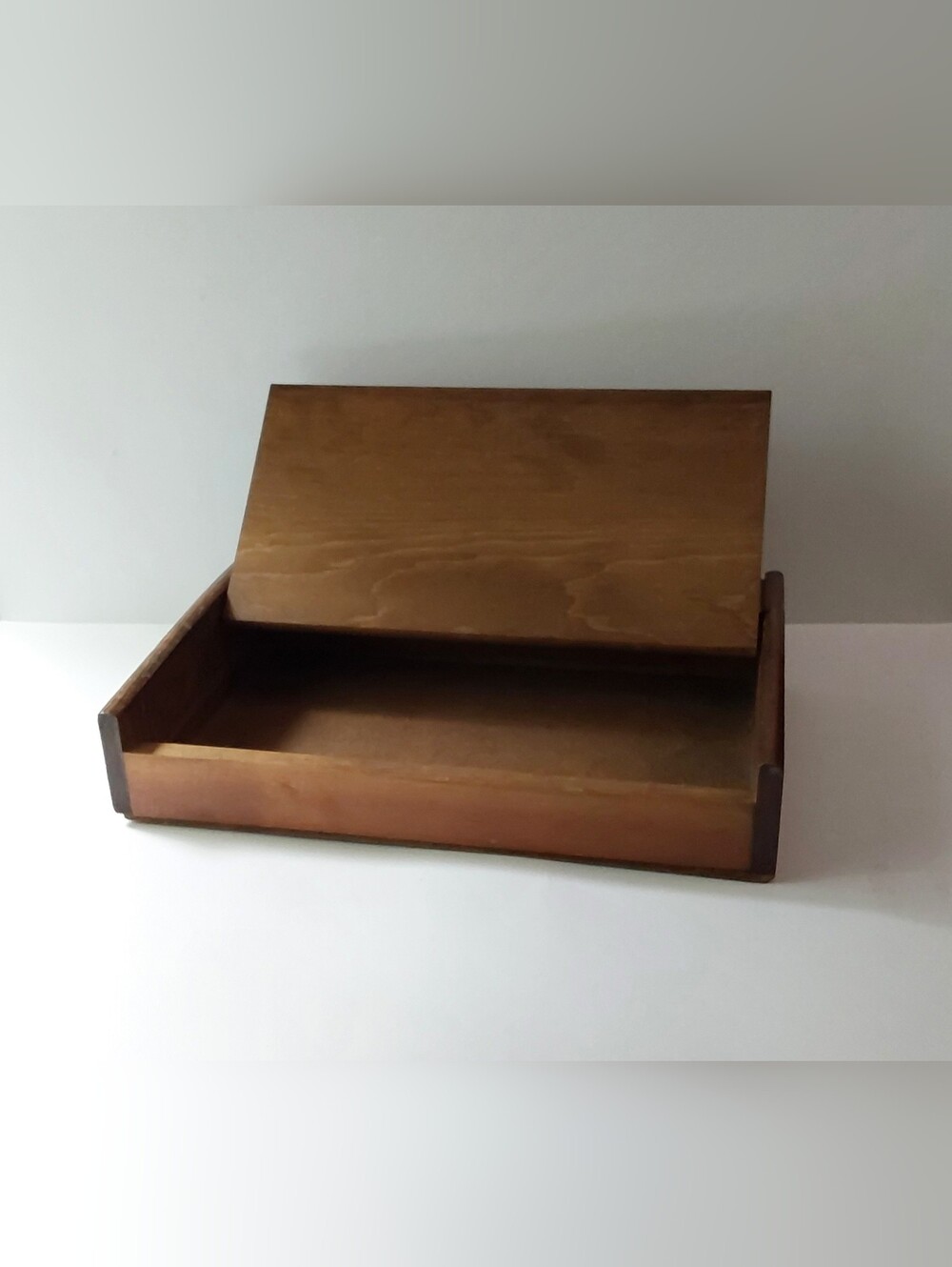VINTAGE WOODEN HINGED TOP LAP DESK